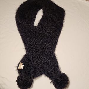 Altar'd State Black Fuzzy Knit Scarf